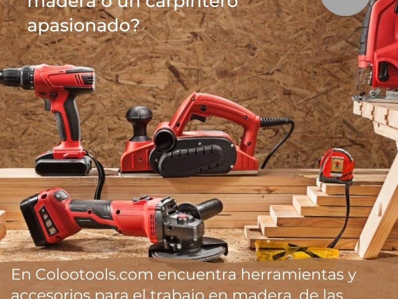 Herramientas y accesorios para el trabajo en madera o carpintería